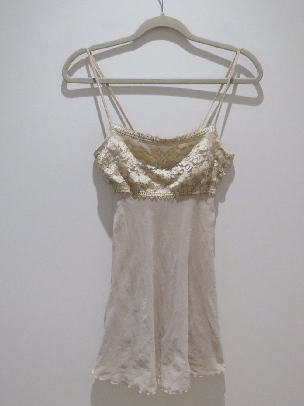 VINTAGE COSABELLA Lace Mesh Babydoll Cami Tank Top 90s Y2K Friends Boho Grunge